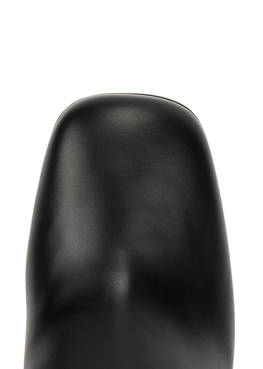Gianvito Rossi Daisen Vitello 95 Leather Ankle Boots Black