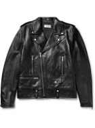SAINT LAURENT - Slim-Fit Leather Biker Jacket - Black