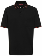 GUCCI Cotton Blend Piquet Polo Shirt