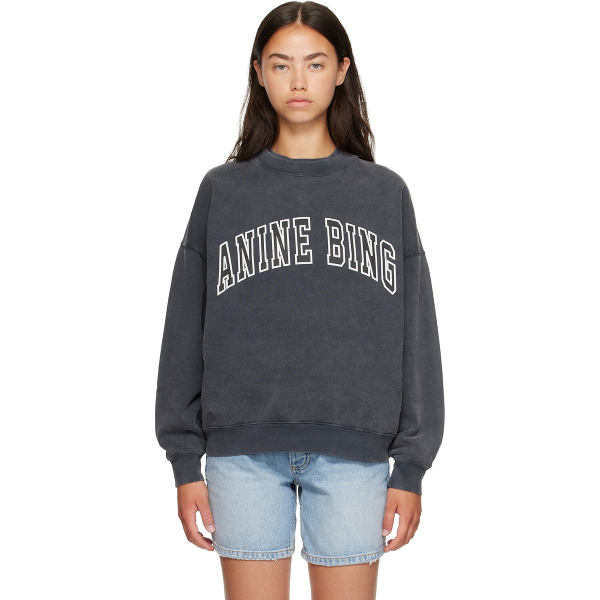 ANINE BING Black Miles New Classic Sweatshirt