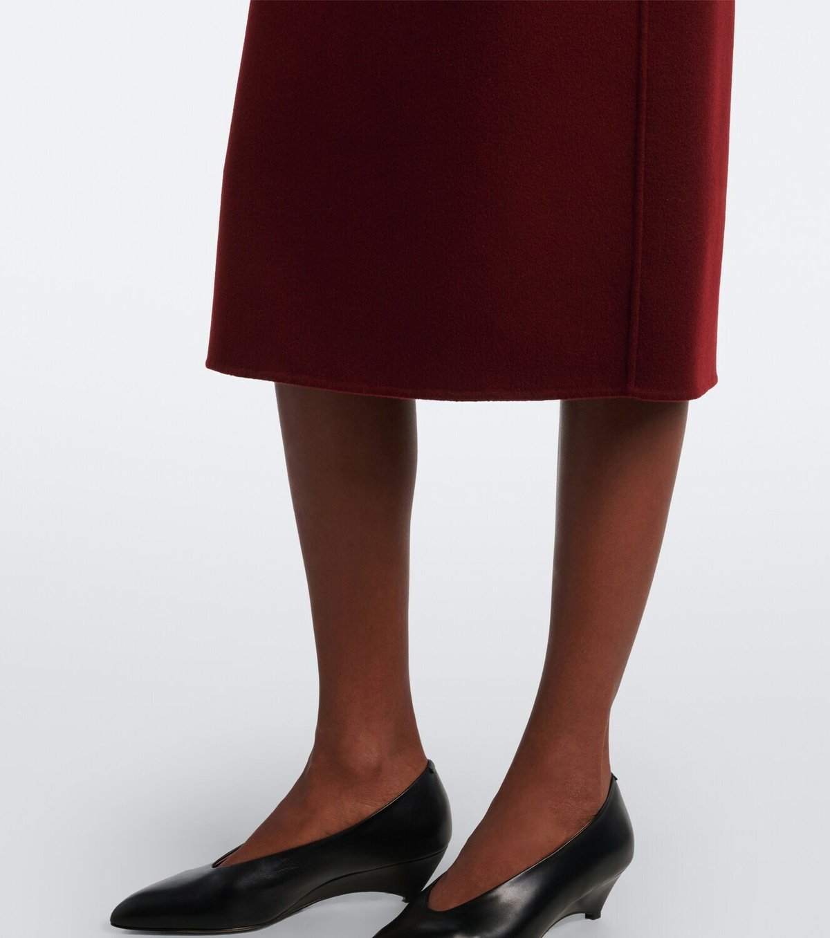 'S Max Mara Belted virgin wool pencil skirt