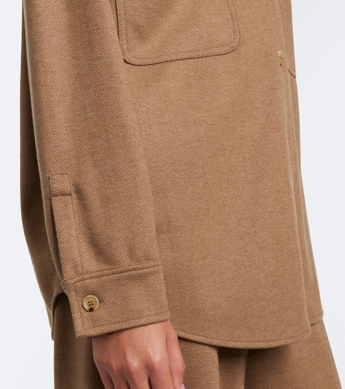 Max Mara Camel hair and wool-blend shirt