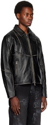 Andersson Bell Black Zip Leather Jacket