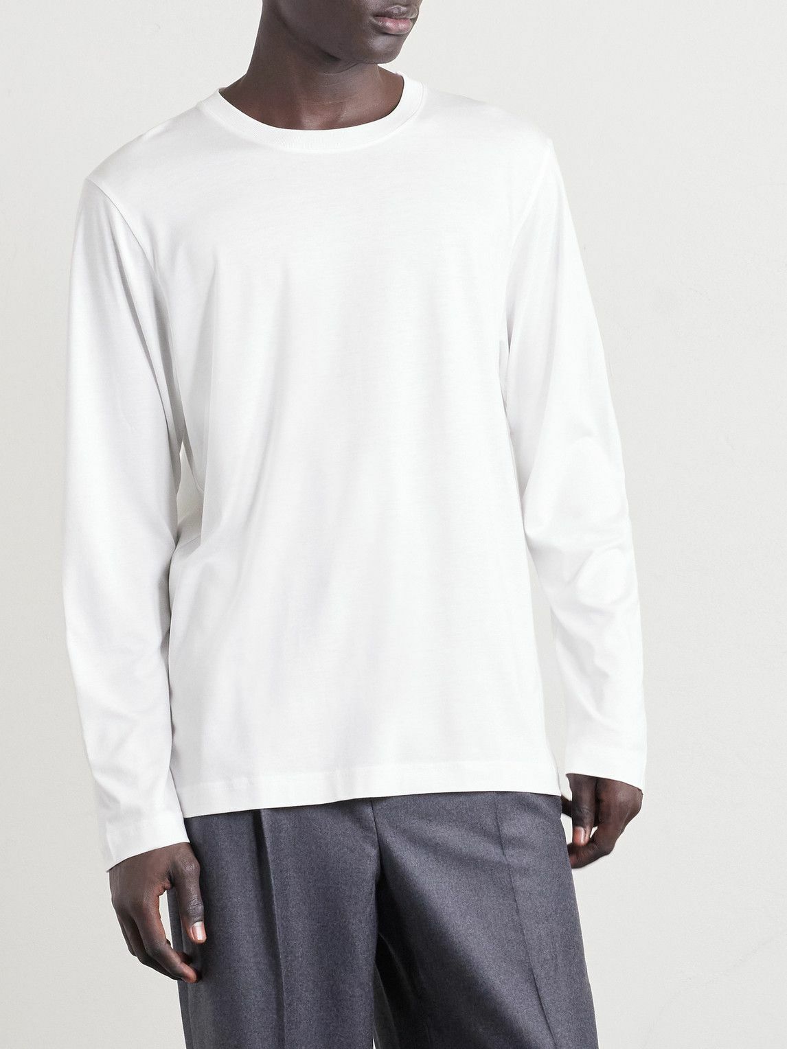 CDLP - Lyocell and Pima Cotton-Blend Jersey T-Shirt - White