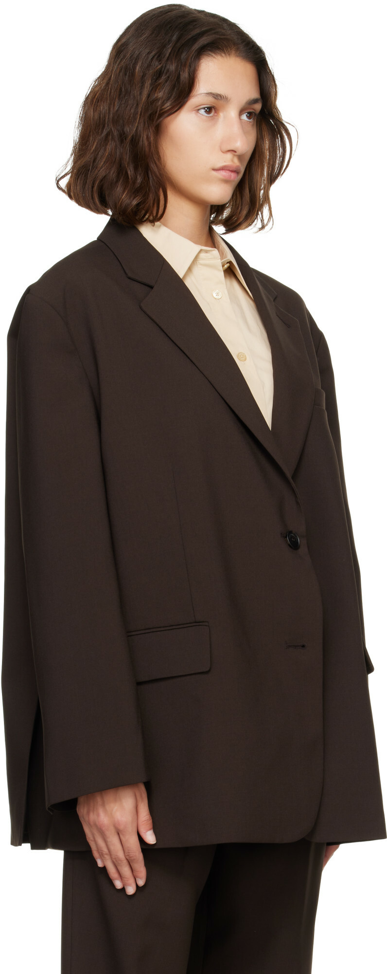 The Frankie Shop Brown Bea Blazer