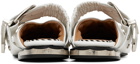 Toga Pulla White Studded Slippers