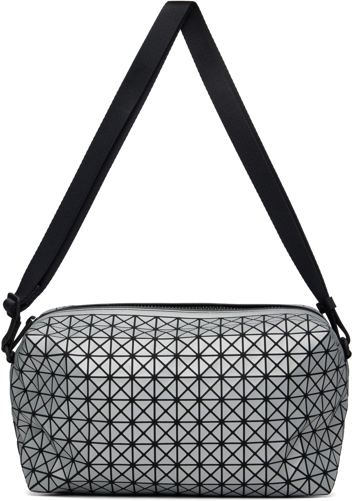 BAO BAO ISSEY MIYAKE Silver Saddle Reflector Bag Bao Bao Issey Miyake