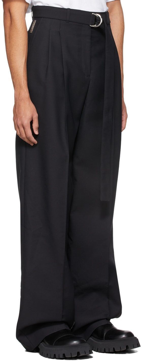 Peter Do Black Signature Belted Trousers Peter Do