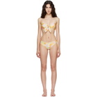Chloé Multicolor Sunbleached Flower Print Bikini Top