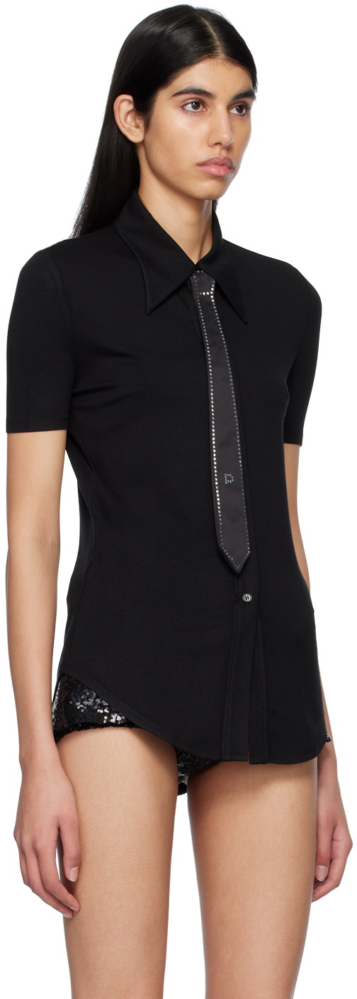 Pushbutton Black Tie Shirt