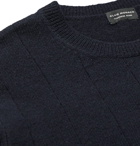 CLUB MONACO - Ribbed Wool and Cashmere-Blend Sweater - Blue
