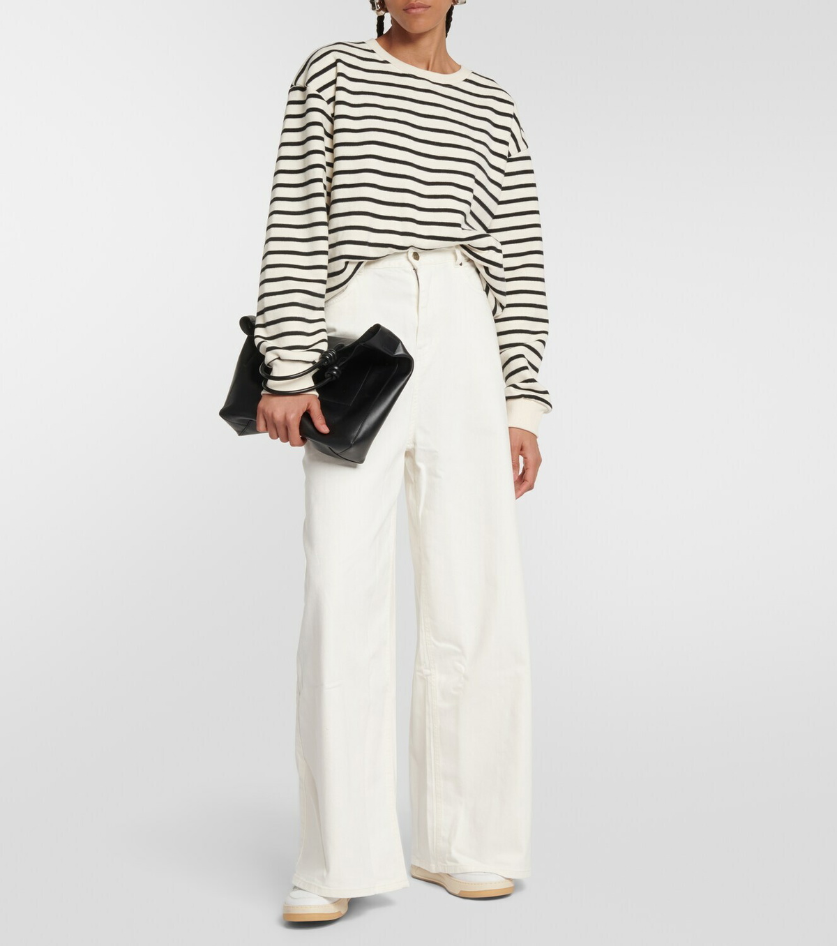 The Frankie Shop Saint striped cotton sweater