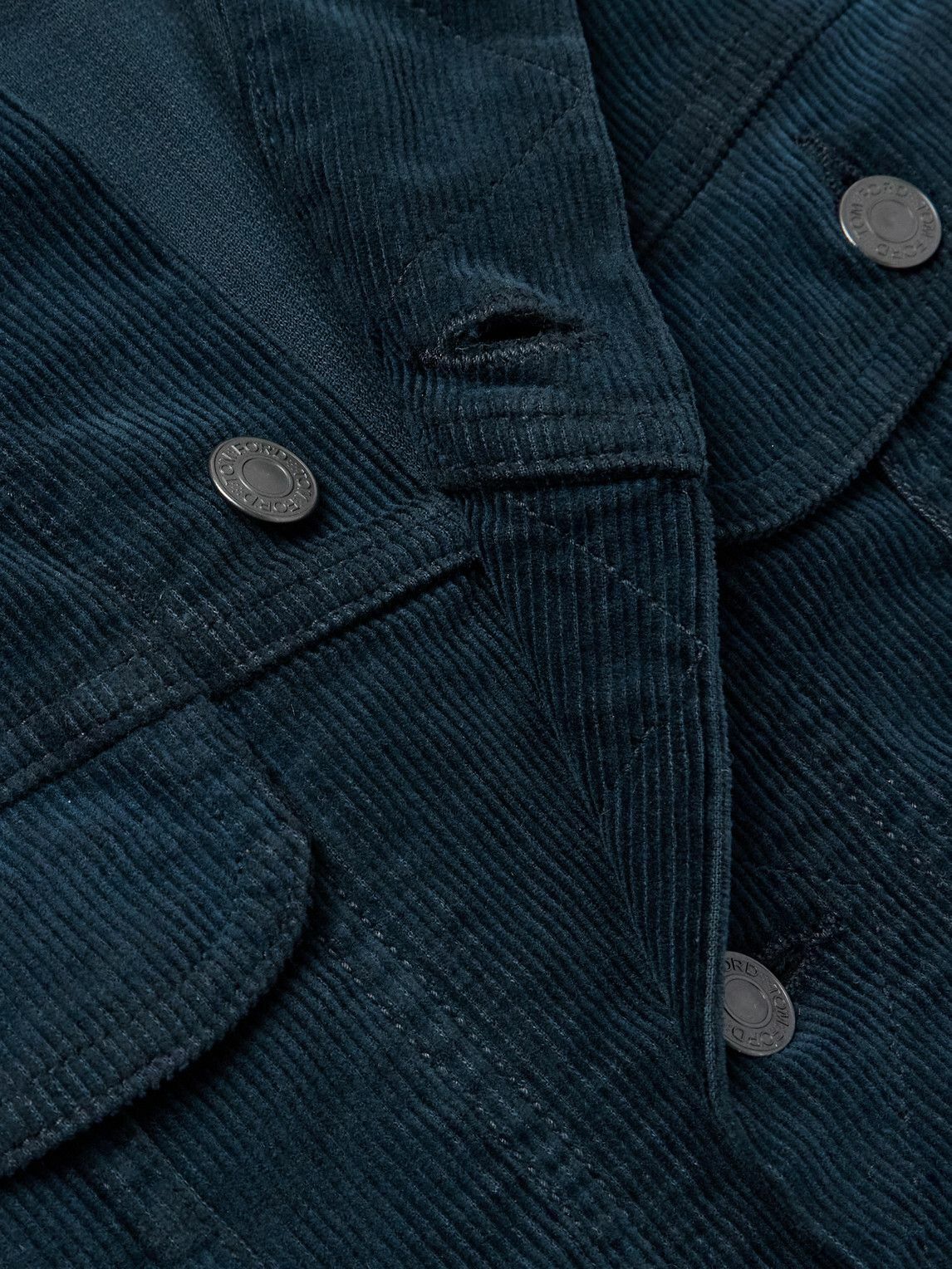 TOM FORD - Slim-Fit Cotton-Blend Corduroy Jacket - Blue