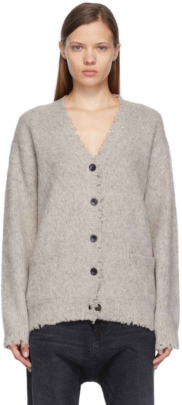 Shaggy hot sale grey cardigan