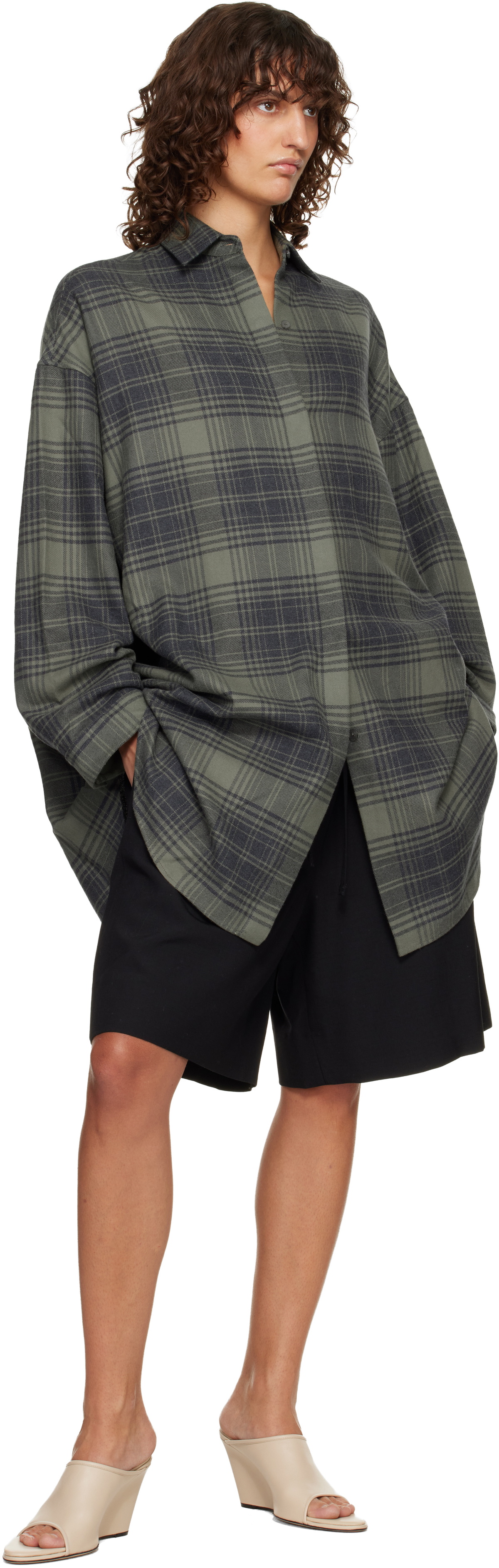 Fear of God Gray & Khaki Relaxed Shirt