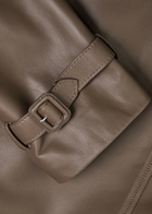 Joseph Blaise Cropped Leather Jacket Brown Light