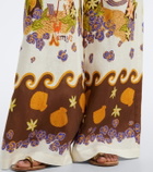 Alémais Island Cove printed linen wide-leg pants