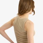 SKIMS Women's Cotton Rib High Scoop Tank in Latte