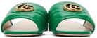 Gucci Green Quilted 'GG' Jolie Sandals