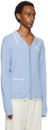 King & Tuckfield Blue Irregular Rib Shirt