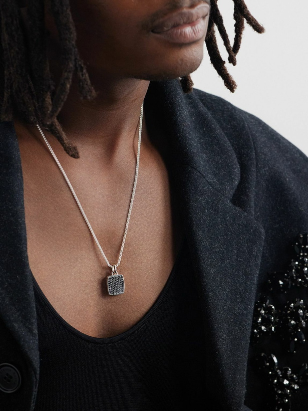 Photo: John Hardy - ID Tag Sterling Silver Sapphire Pendant Necklace