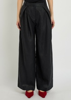Faithfull The Brand Sofia Pleated Wide-leg Linen Trousers Black