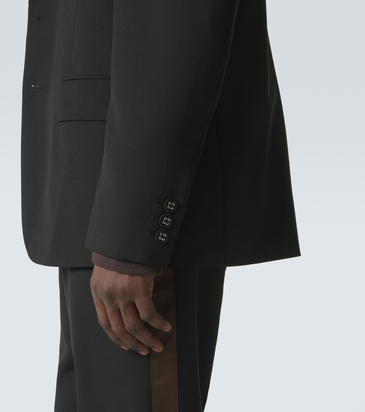 Wales Bonner Alto satin-trimmed virgin wool blazer