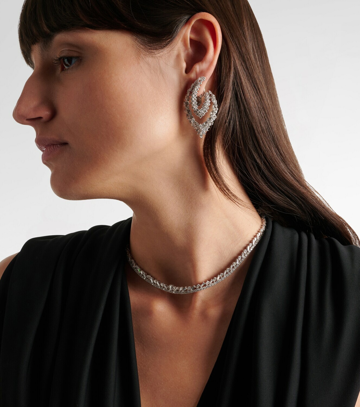 Yeprem Y-Couture 18kt white gold pendant necklace with diamonds
