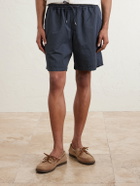 A Kind Of Guise - Volta Straight-Leg Cotton and Linen-Blend Drawstring Shorts - Blue