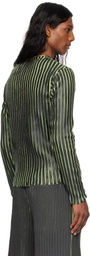 Stanley Raffington Black & Green Plated Knit Jacket