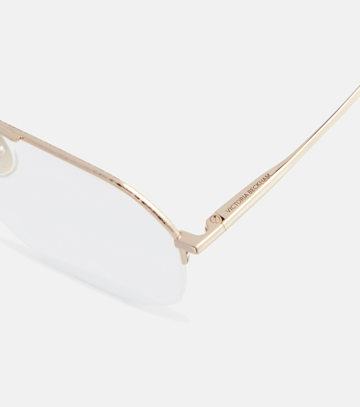 Victoria Beckham Rose Gold Metal Aviator uOptical Glasses Victoria Beckham Aviator Eyeglasses VB2106 714 Light Gold  main image 2