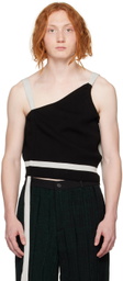 Steven Passaro SSENSE Exclusive Black & Gray Khanh Brice Nguyen Edition Tank Top