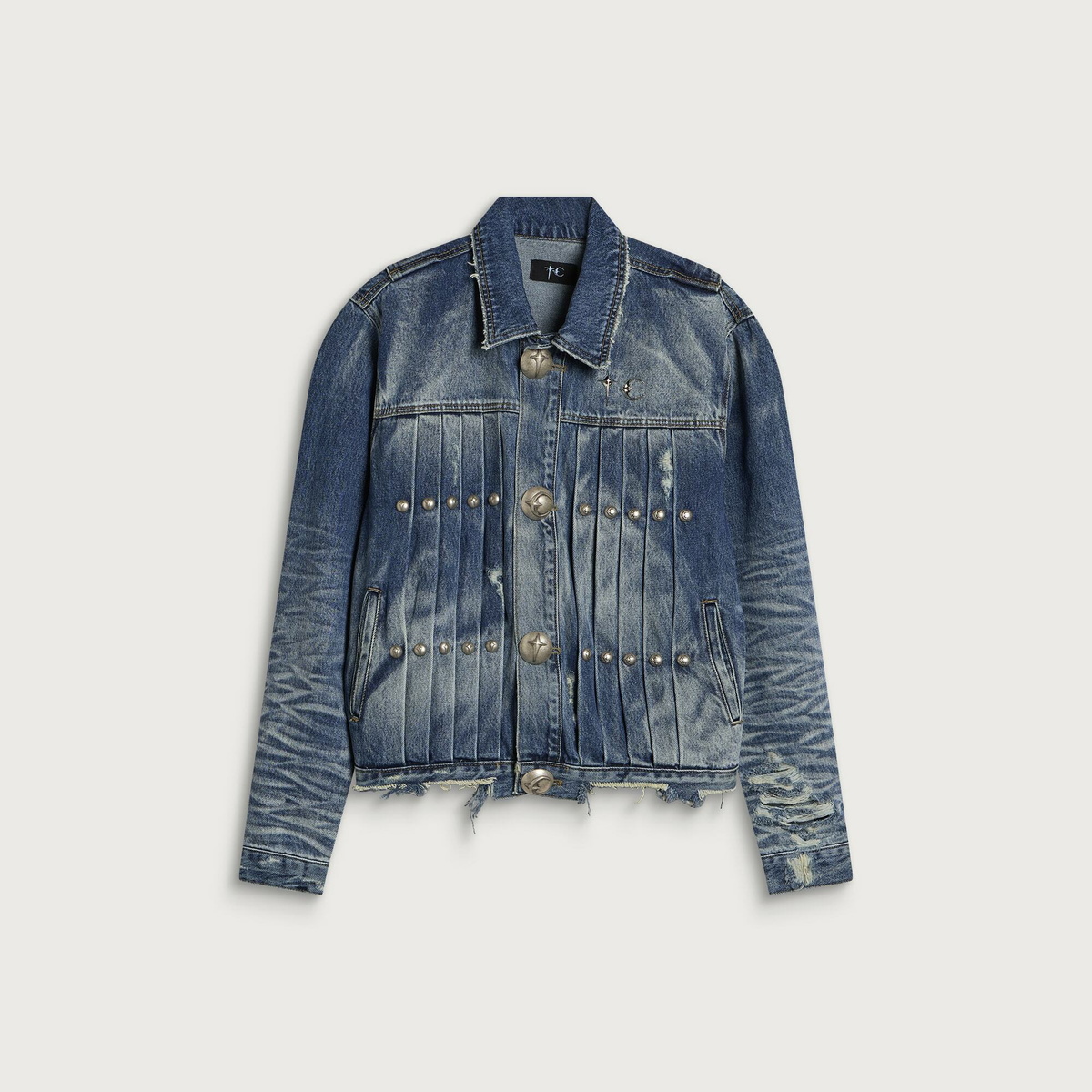 Thug Club Men's Extendo Denim Jacket in Blue