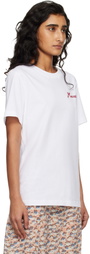 Marni White Cotton Flocked Marni Logo T-shirt