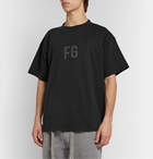 Fear of God - Logo-Print Cotton-Jersey T-Shirt - Black