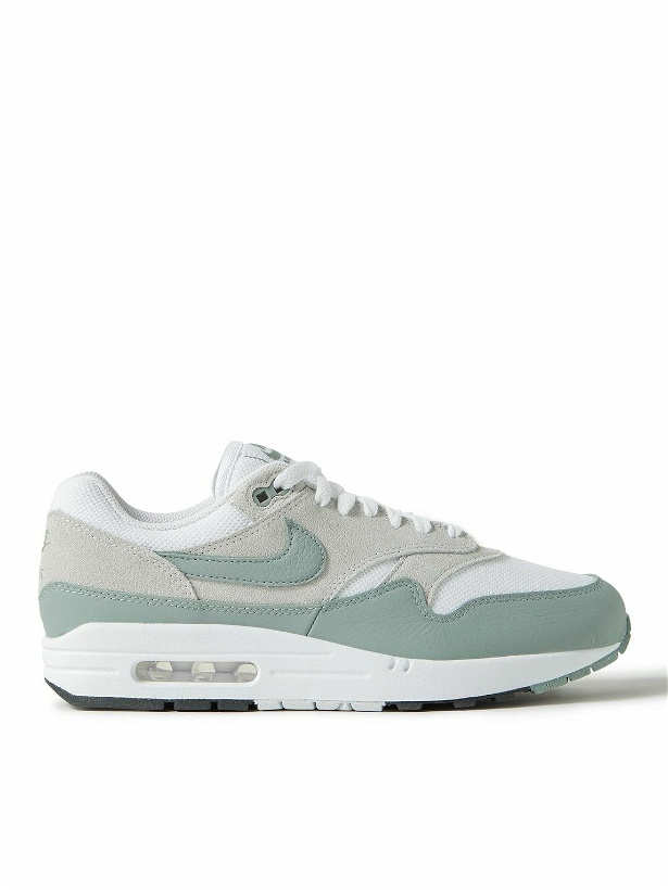 Photo: Nike - Air Max 1 SC Suede, Mesh and Leather Sneakers - Gray