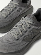 New Balance - 1080 Leather-Trimmed Mesh Running Sneakers - Gray