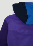 Monochromatic Deconstructed Panelling Hooded Sweatshirt in Purple