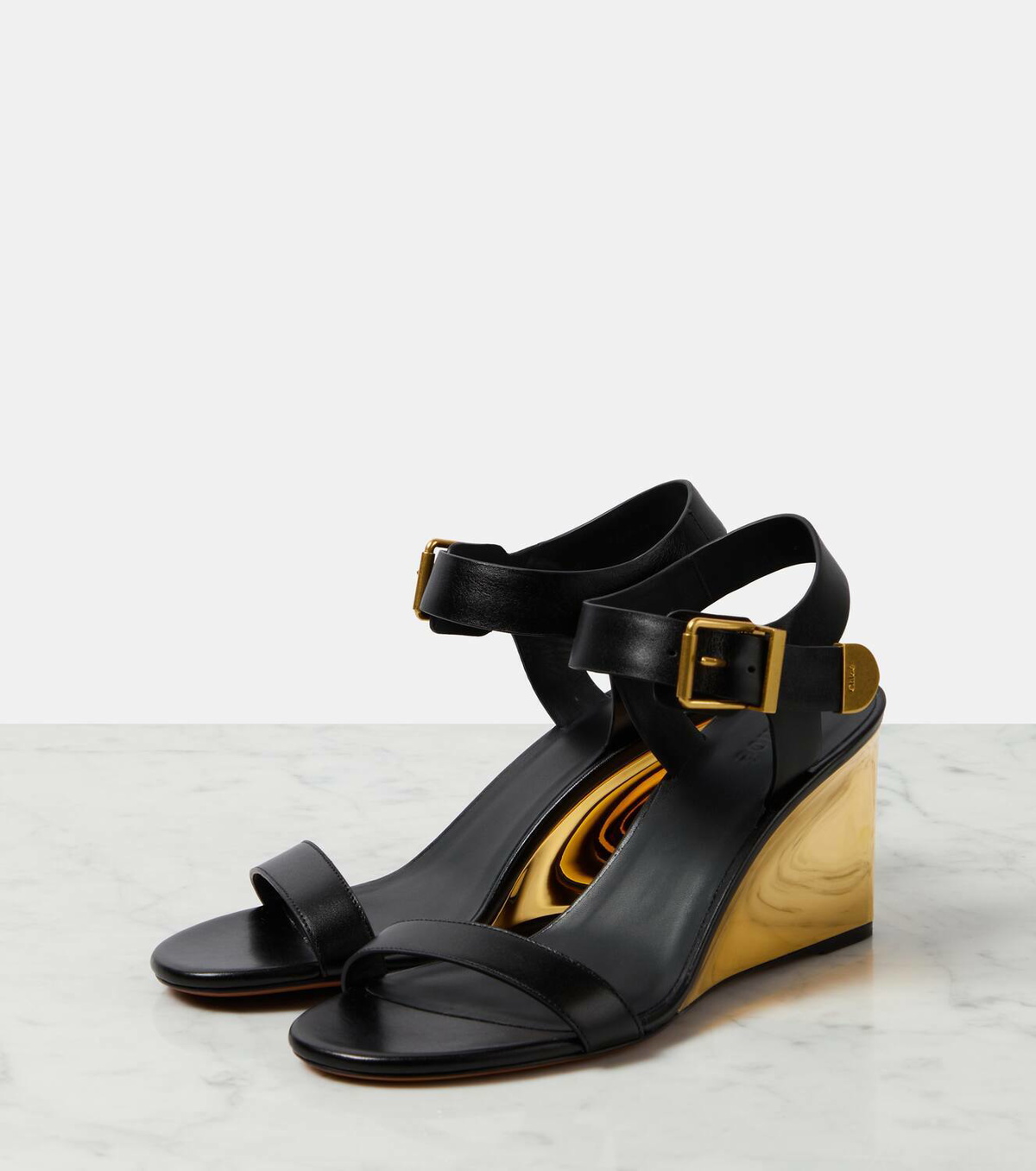 在庫わずか◆Chloe Rebecca leather sandals レザー サンダル Rebecca leather sandal Chloé Black size 38 EU in Leather