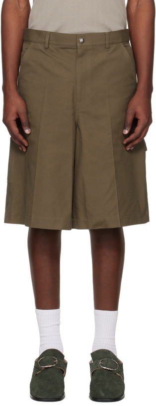 Photo: Toga Virilis Khaki Canvas Shorts