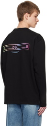 Solid Homme Black Embroidered Long Sleeve T-Shirt