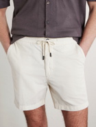 Slowear - Straight-Leg Cotton-Corduroy Drawstring Shorts - White