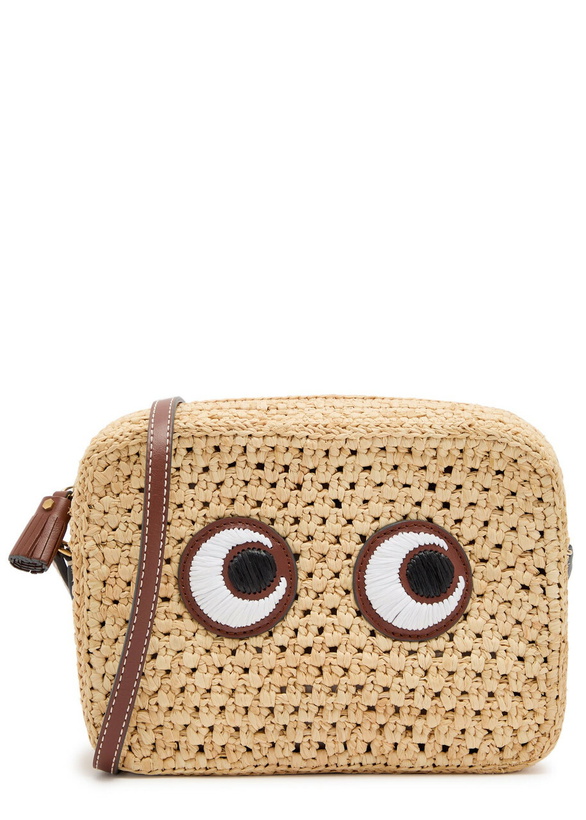 Photo: Anya Hindmarch Eyes Raffia and Leather Cross-body bag - Natural - One Size
