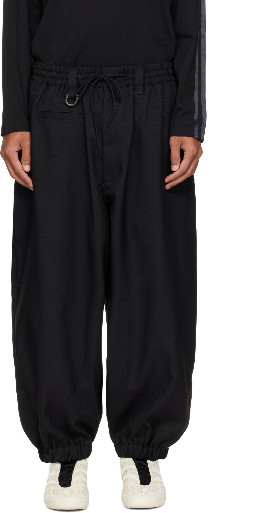 Y-3 Black Sport Uniform Cuffed Trousers