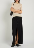 Courrèges Crepe Maxi Skirt Black