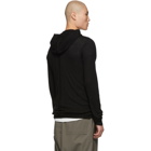 Rick Owens Black Cashmere Long Sleeve Hoodie