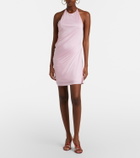 Versace Draped jersey minidress