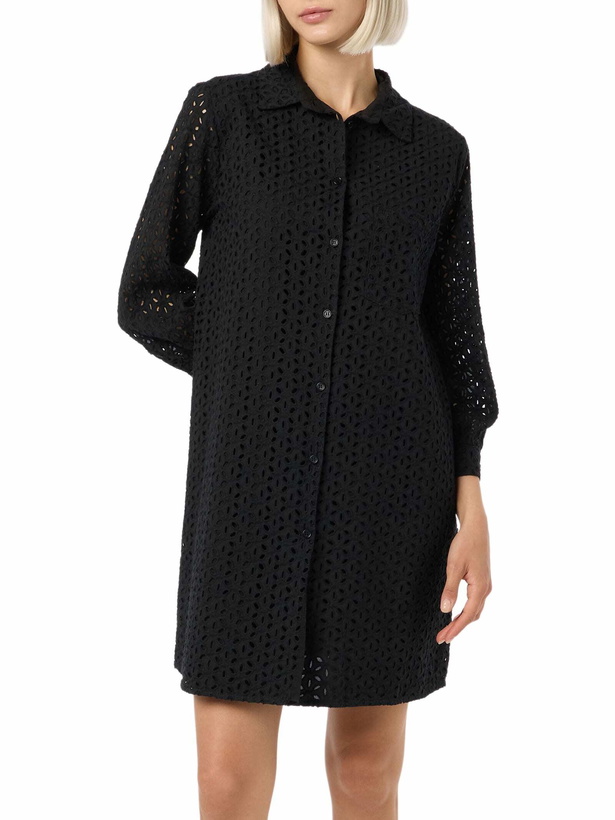 Photo: MC2 Saint Barth Woman Black Sangallo Shirt Mini Dress