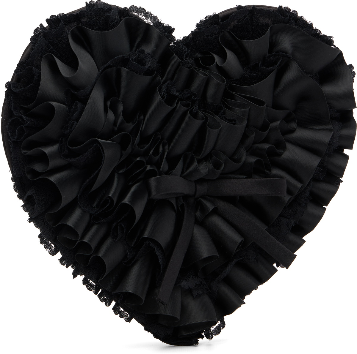 Ashley Williams Black Bow Heart Clutch