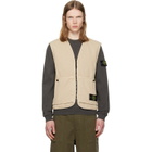 Stone Island Beige 6100007 Organic Panama Cotton 'Old' Effect Vest